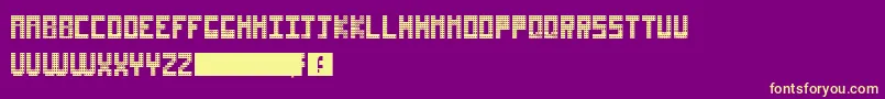 NonstickyGlueOnRulers Font – Yellow Fonts on Purple Background