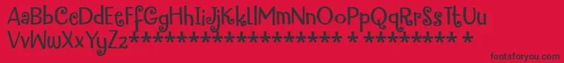 FunkyMotherDemo Font – Black Fonts on Red Background