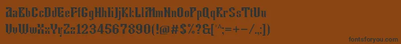 Tkachevica13px Font – Black Fonts on Brown Background