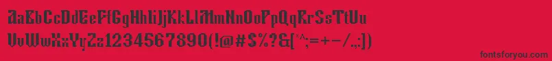 Tkachevica13px Font – Black Fonts on Red Background