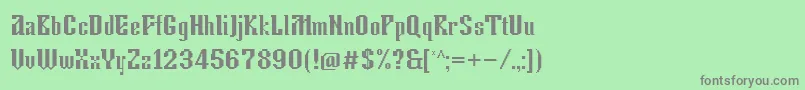 Tkachevica13px Font – Gray Fonts on Green Background