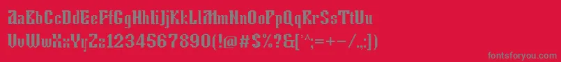 Tkachevica13px Font – Gray Fonts on Red Background