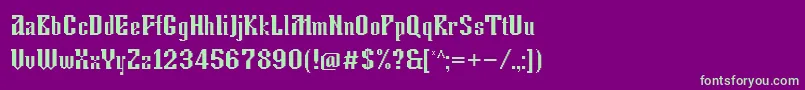 Tkachevica13px Font – Green Fonts on Purple Background