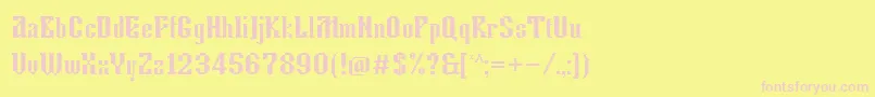 Tkachevica13px Font – Pink Fonts on Yellow Background