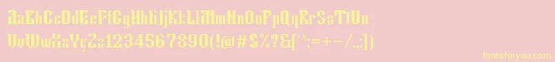 Tkachevica13px Font – Yellow Fonts on Pink Background