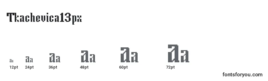 Größen der Schriftart Tkachevica13px