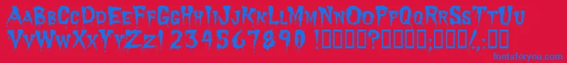 Dracula Font – Blue Fonts on Red Background