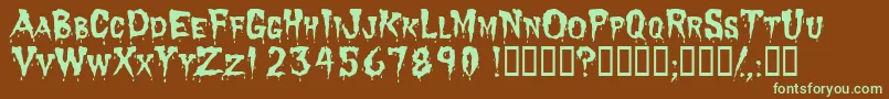 Dracula Font – Green Fonts on Brown Background