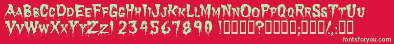 Dracula Font – Green Fonts on Red Background