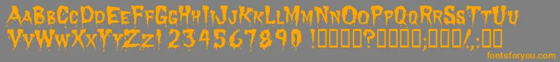 Dracula-Schriftart – Orangefarbene Schriften auf grauem Hintergrund