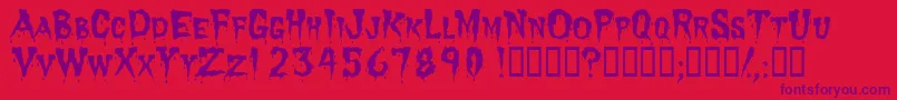 Czcionka Dracula – fioletowe czcionki na czerwonym tle