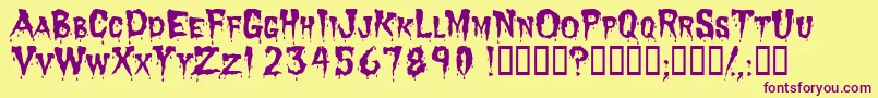Dracula Font – Purple Fonts on Yellow Background