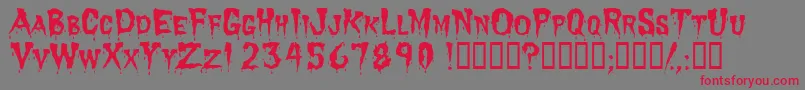 Dracula-Schriftart – Rote Schriften auf grauem Hintergrund