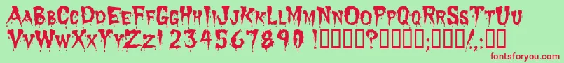 Dracula Font – Red Fonts on Green Background