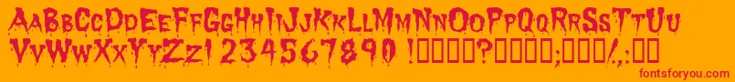 Dracula Font – Red Fonts on Orange Background