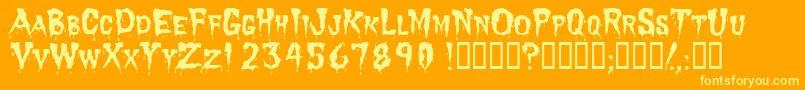 Шрифт Dracula – жёлтые шрифты на оранжевом фоне