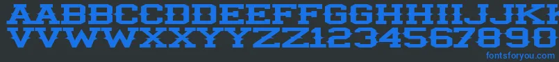 IlliniSpike-fontti – siniset fontit mustalla taustalla