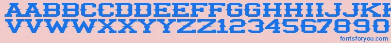 Czcionka IlliniSpike – niebieskie czcionki na różowym tle