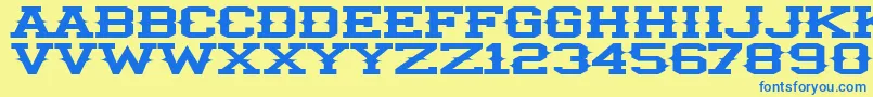 IlliniSpike Font – Blue Fonts on Yellow Background