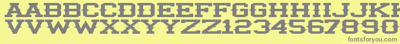 IlliniSpike-Schriftart – Graue Schriften auf gelbem Hintergrund