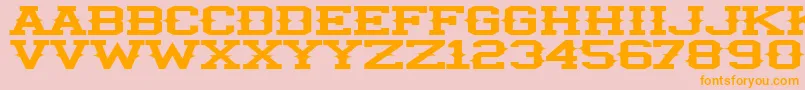 Czcionka IlliniSpike – pomarańczowe czcionki na różowym tle