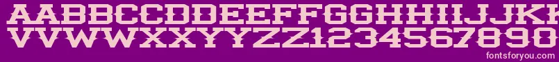 IlliniSpike-Schriftart – Rosa Schriften auf violettem Hintergrund