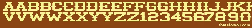 Więcej informacji o czcionce IlliniSpike Czcionka IlliniSpike – żółte czcionki na brązowym tle