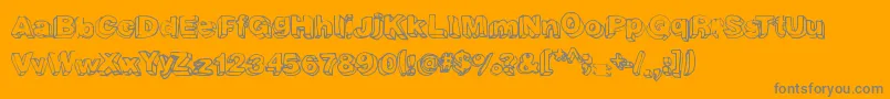 Fourthdimension Font – Gray Fonts on Orange Background