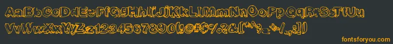 Fourthdimension Font – Orange Fonts on Black Background