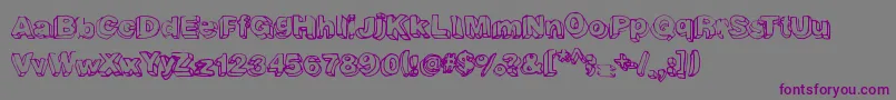 Fourthdimension Font – Purple Fonts on Gray Background