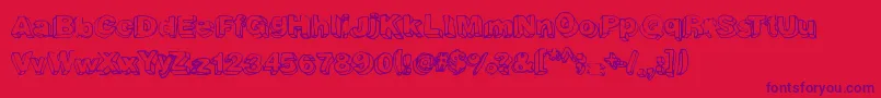 Fourthdimension Font – Purple Fonts on Red Background