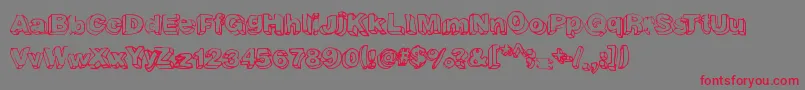 Fourthdimension Font – Red Fonts on Gray Background