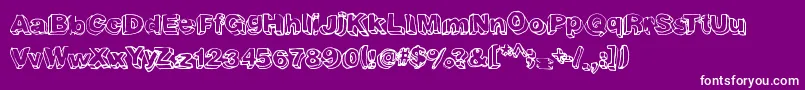 Fourthdimension Font – White Fonts on Purple Background