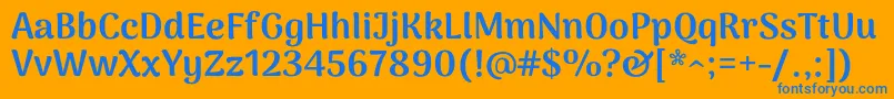 ArimamaduraiBlack Font – Blue Fonts on Orange Background