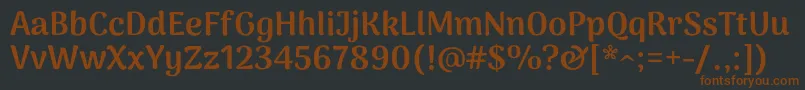 Шрифт ArimamaduraiBlack – коричневые шрифты на чёрном фоне