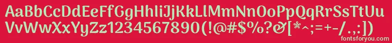 ArimamaduraiBlack Font – Green Fonts on Red Background