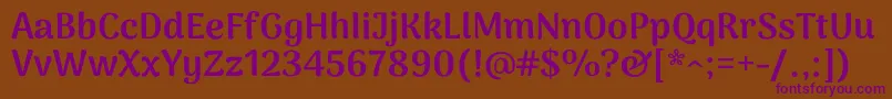 ArimamaduraiBlack Font – Purple Fonts on Brown Background