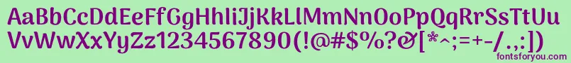 ArimamaduraiBlack Font – Purple Fonts on Green Background