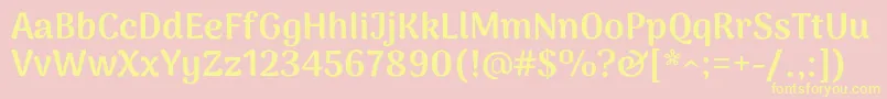 ArimamaduraiBlack Font – Yellow Fonts on Pink Background