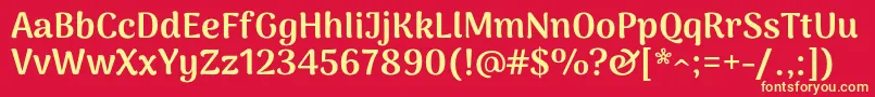 ArimamaduraiBlack Font – Yellow Fonts on Red Background