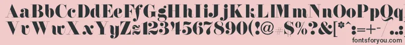 NewdawneNormal Font – Black Fonts on Pink Background