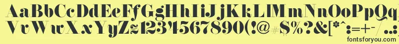 NewdawneNormal Font – Black Fonts on Yellow Background