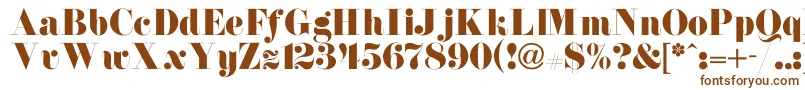Шрифт NewdawneNormal – коричневые шрифты на белом фоне