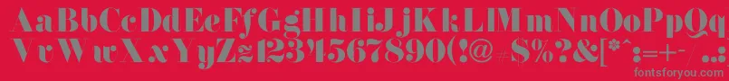 NewdawneNormal Font – Gray Fonts on Red Background