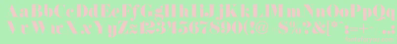 NewdawneNormal Font – Pink Fonts on Green Background