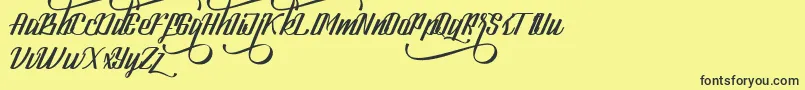 LookStandard Font – Black Fonts on Yellow Background