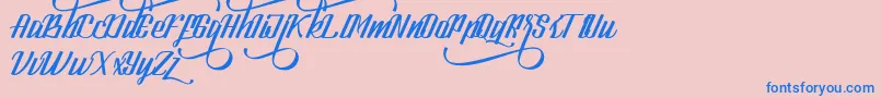 LookStandard-Schriftart – Blaue Schriften auf rosa Hintergrund