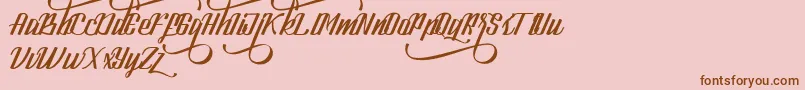 LookStandard-Schriftart – Braune Schriften auf rosa Hintergrund