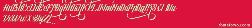 LookStandard-fontti – vihreät fontit punaisella taustalla