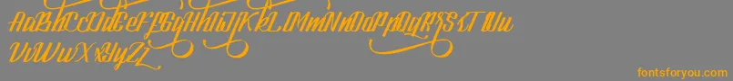 LookStandard Font – Orange Fonts on Gray Background